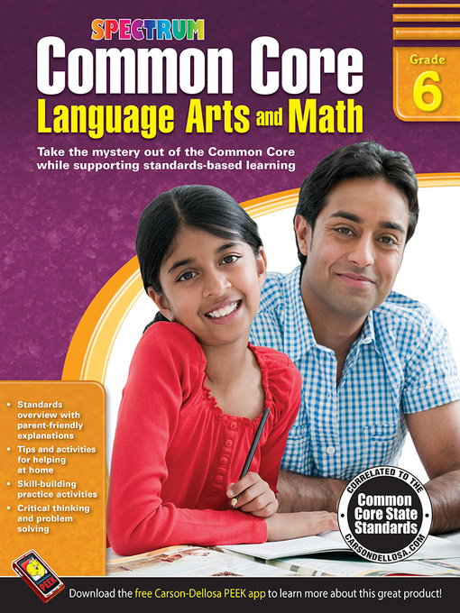 Title details for Common Core Language Arts and Math, Grade 6 by Spectrum - Available
